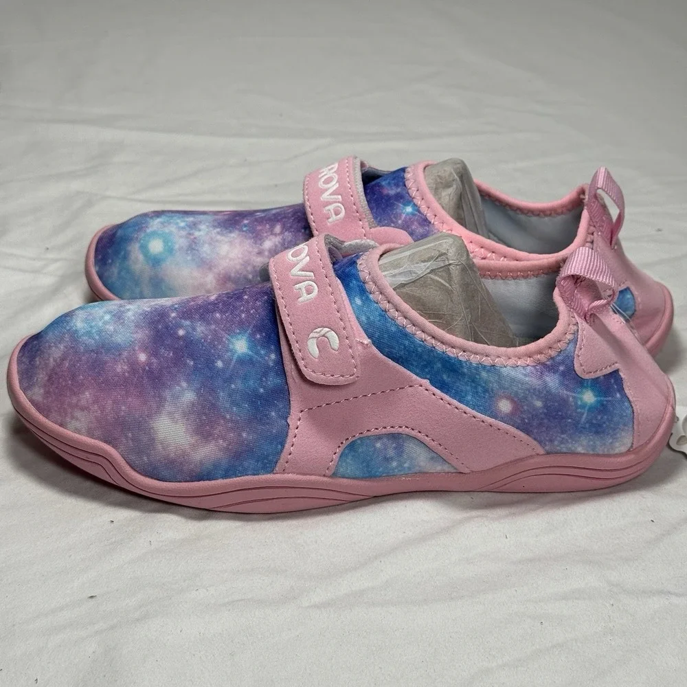 Crova Kids Water Shoes US 5 EU 32 Pink Galaxy‎ Slip On Swim Beach Light